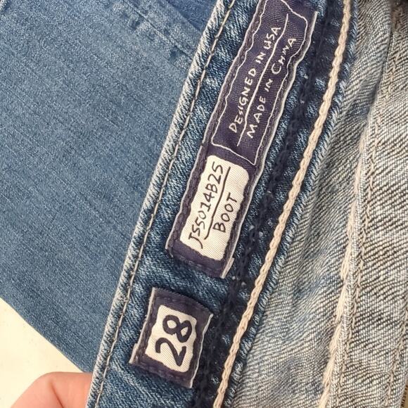 Miss Me Women's Flap Pocket Embellished Jeans 28 Bootcut Pants Western Cowgirl - Picture 4 of 8